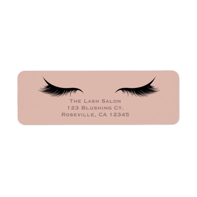 Eyelashes Lashes Beauty Salon Spa Makeup Custom Label (Front)