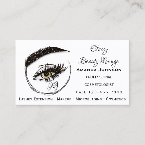 Eyelashes Makeup Microblade Logo Qr Code Hair Business Card