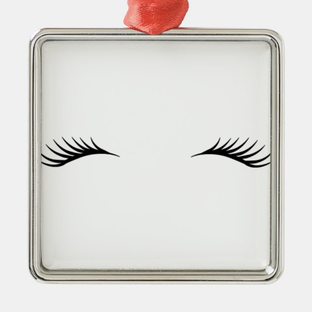 Eyelashes Metal Ornament (Front)