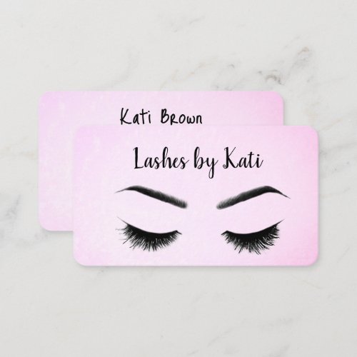 Eyelashes On Pink Business Card