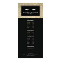 Eyelashes with Gold Glitter Rack Card