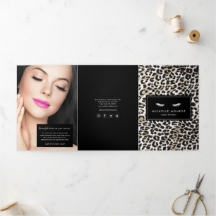 Eyelashes with Leopard Print Price List Brochure