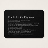 EYELOVE Lash After Care Card (Back)
