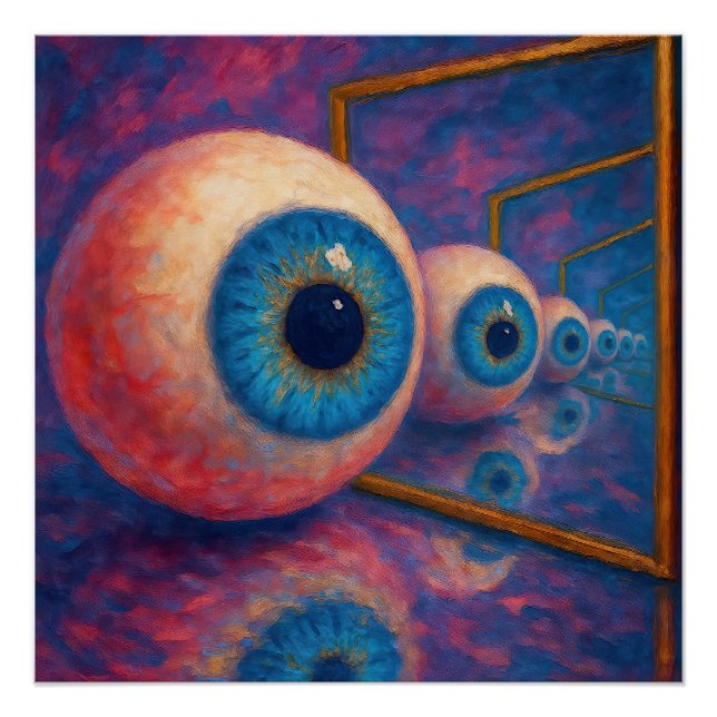 “Eyes Beyond Forever" - A Surreal Portrait Poster (Front)