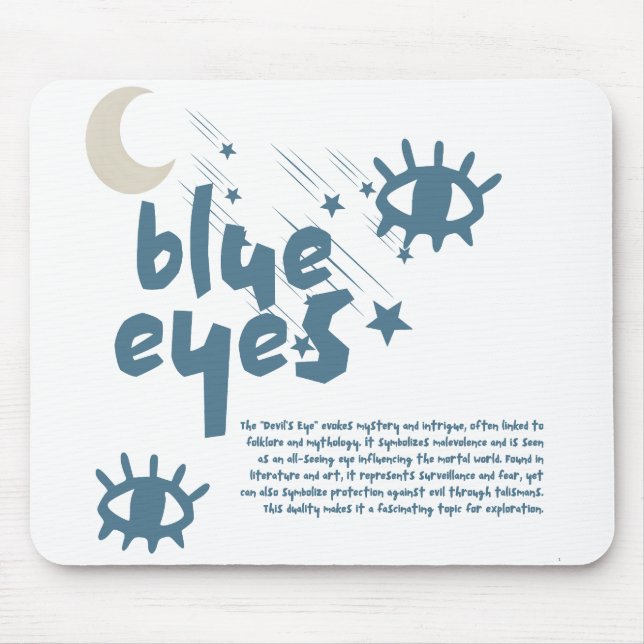 Eyes Blue Mouse Pad (Front)