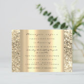 Eyes Bridal Shower Gold Glitter Spark Graduation Invitation (Standing Front)