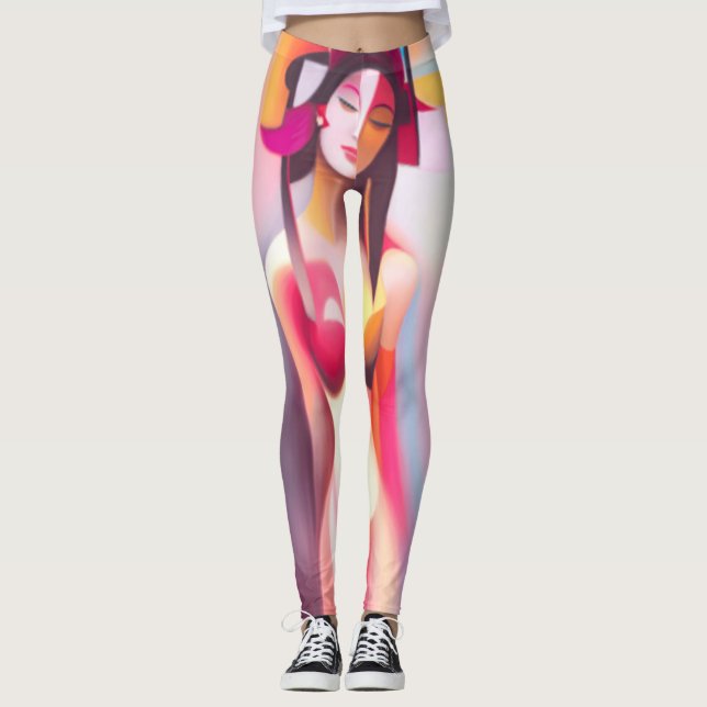 Eyes Closed Female Posing Thunder_Cove Leggings (Front)