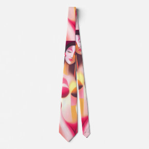 Eyes Closed Female Posing Thunder_Cove Neck Tie