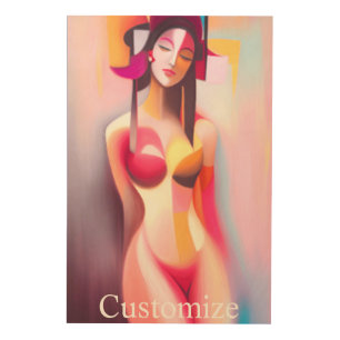 Eyes Closed Female Posing Thunder_Cove Wood Wall Art