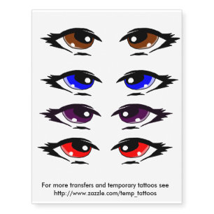 Eyes design transfers and temporary tattoos