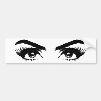 Eyes, Eyebrows & Eyelashes Bumper Sticker