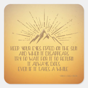 Eyes Fixed on the Sun Square Sticker