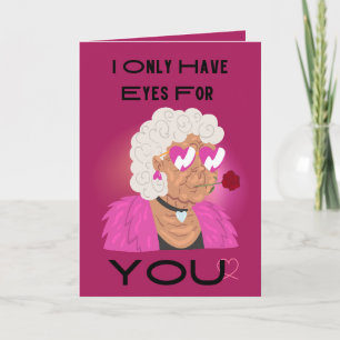 Eyes For You Funny Glam Grandma Valentine Holiday Card