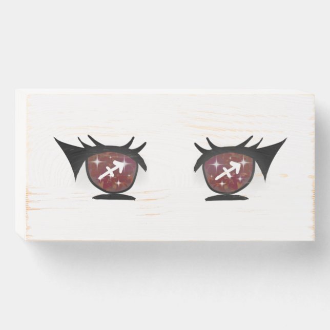 Eyes Girl Drawing Sagittarius Sign (Front Horizontal)