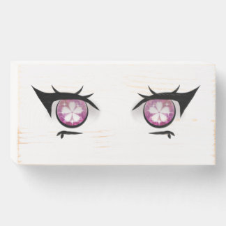 Eyes Girl Drawing Wooden Box Sign