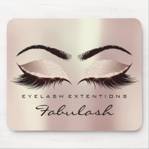 Eyes Glitter Branding Beauty Studio Lash Rose Pink Mouse Pad