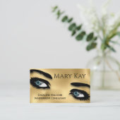 Eyes Gold Makeup  Business Card (Standing Front)