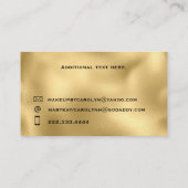 Eyes Gold Makeup  Business Card (Back)