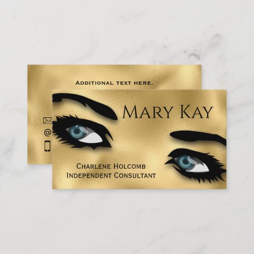 Eyes Gold Makeup  Business Card