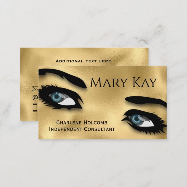 Eyes Gold Makeup  Business Card (Front/Back)