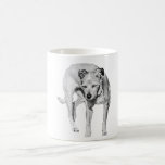 Eyes Half Closed Coffee Mug<br><div class="desc">This tender ink rendering shows a dog squinting against the brightness, a moment of humor wrapped in honesty. It’s the kind of expression that makes every sip feel more human, more real. A gentle reminder that even pets have their quirky faces.</div>