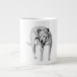 Eyes Half Closed Giant Coffee Mug<br><div class="desc">This tender ink rendering shows a dog squinting against the brightness,  a moment of humor wrapped in honesty. It’s the kind of expression that makes every sip feel more human,  more real. A gentle reminder that even pets have their quirky faces.</div>