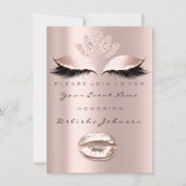 Eyes Lips Sweet 16th Drips Glitter Bridal Makeup Invitation (Front)
