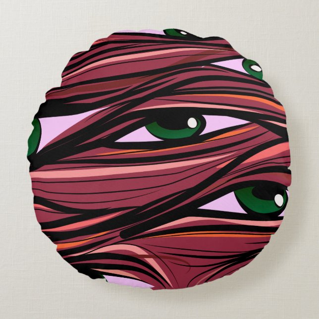 Eyes Monster Round Pillow (Front)