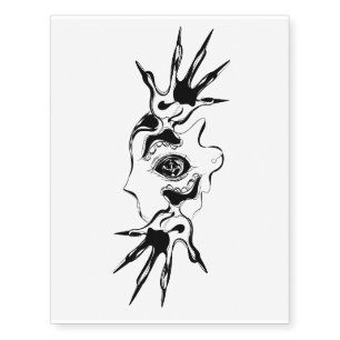 Eyes, mouth, hands temporary tattoos