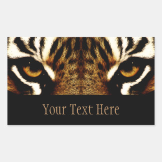 Eyes of a Tiger Personalized Rectangular Sticker