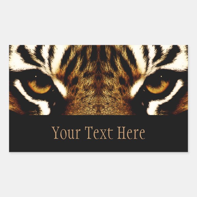 Eyes of a Tiger Personalized Rectangular Sticker (Front)