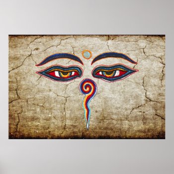 Eyes Of Buddha / Augen Der Weisheit Poster by SpiritEnergyToGo at Zazzle