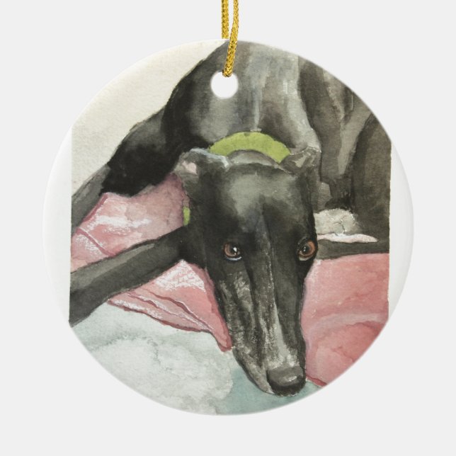 Eyes of His Soul Ceramic Ornament (Front)