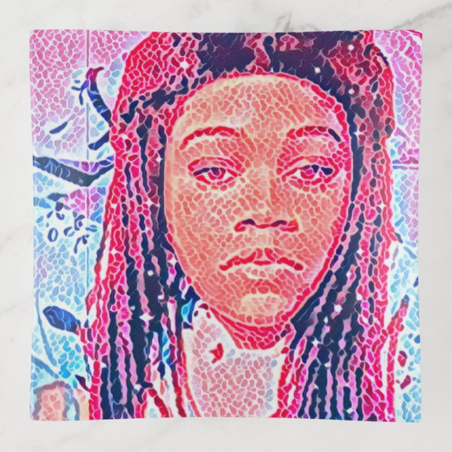 Eyes Of Jasper Square Trinket Tray (Front)