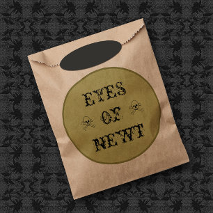 Eyes Of Newt Witch's Potion Label Favor Bag