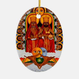 Eyes of Spirit - Rasta Roots - Trinity Ceramic Ornament