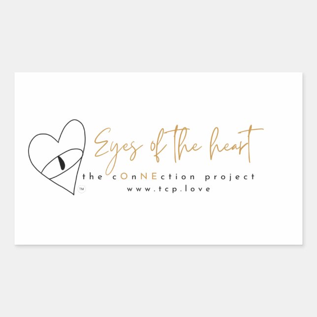 Eyes of the heart rectangle sticker (Front)