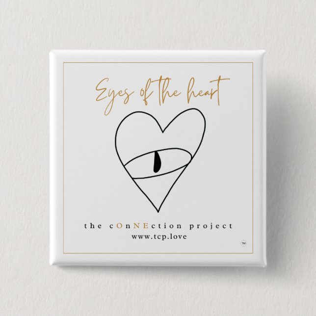 Eyes of the heart square button (Front)