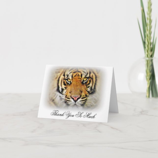 Eyes of the Tiger,Love_ Thank You Card (Front)