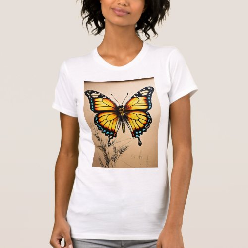 Eyes of Wisdom Butterfly Sketch T_Shirt _ A Symbol
