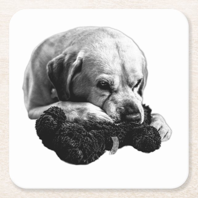 Eyes on the Prize Square Paper Coaster (Front)
