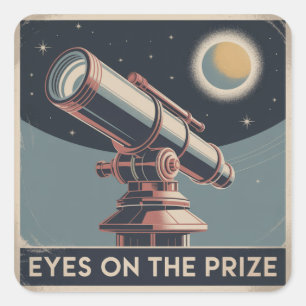 Eyes On The Prize Square Sticker