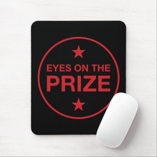 Eyes On The Prize Stars Circle Choose Your Color Mouse Pad