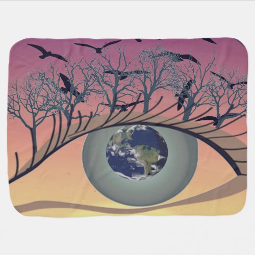 Eyes on the world earth and environment _ climate baby blanket