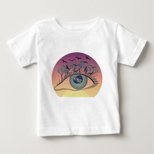 Eyes on the world earth and environment _ climate baby T_Shirt