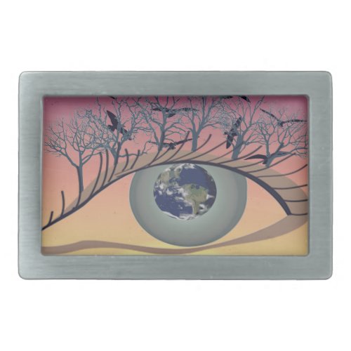 Eyes on the world earth and environment _ climate belt buckle