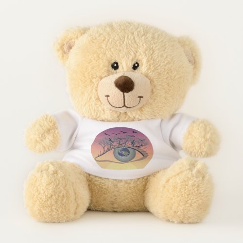 Eyes on the world earth and environment _ climate teddy bear