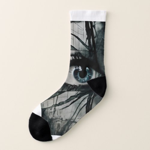 eyes on you printed socks