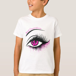 Eyes Pink Ribbon Warrior Breast Cancer Awareness M T-Shirt