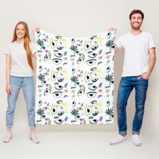 Eyes Plants  Art  Fleece Blanket